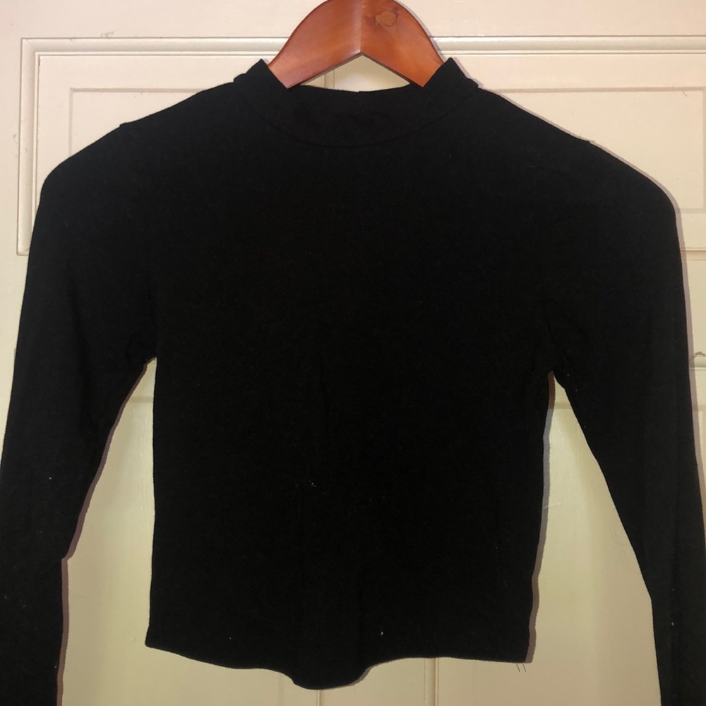 Mock Neck Crop Top